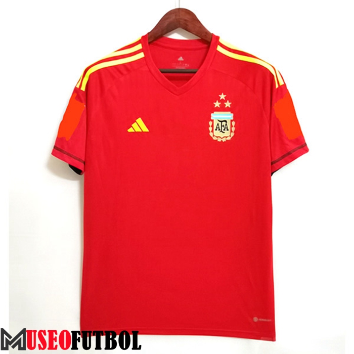 Camiseta Equipo Nacional Argentina 3 Stars Portero Rojo 2023/2023