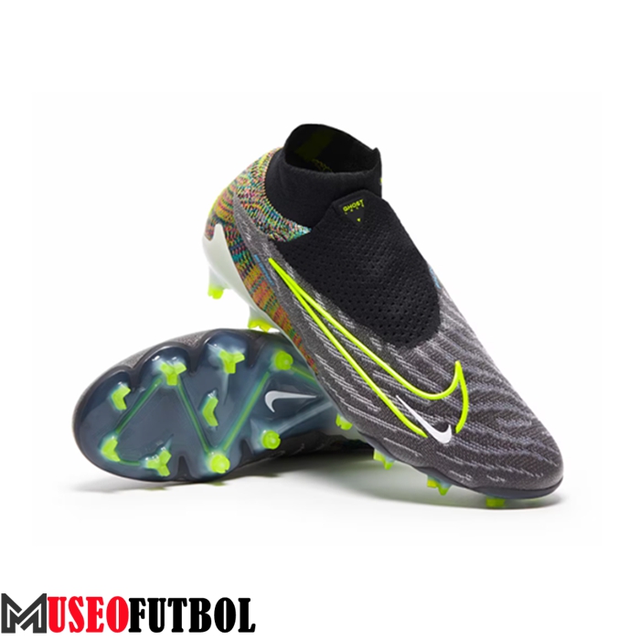 Nike Botas De Fútbol Phantom GX High Gang Elite DF Link FG Negro/Verde