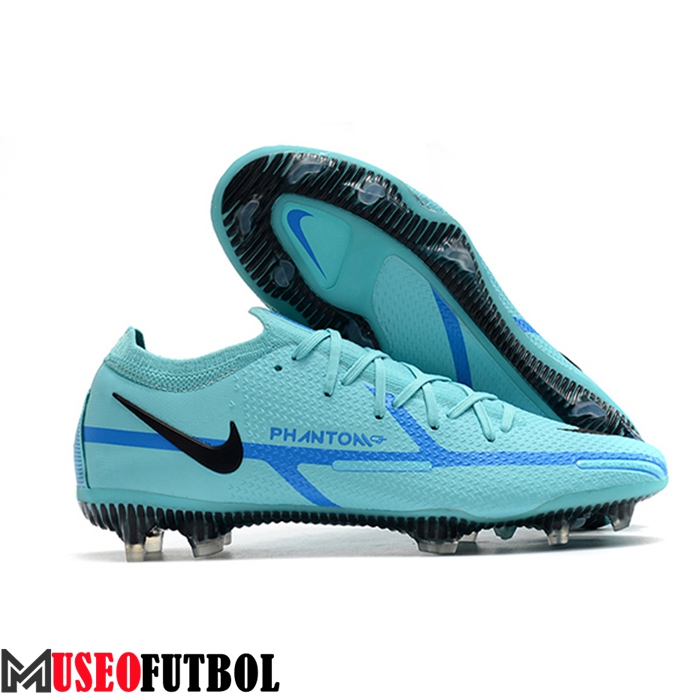 Nike Botas De Fútbol Phantom GT2 Low Gang Elite FG Azul Claro