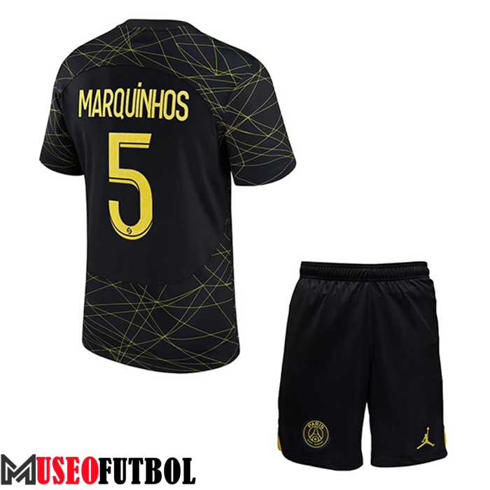 Camisetas De Futbol PSG (MARQUINHOS #5) Ninos Fourth 2023/2023