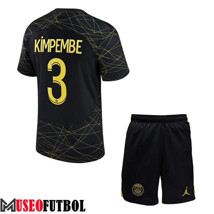 Camisetas De Futbol PSG (KIMPEMBE #3) Ninos Fourth 2023/2023