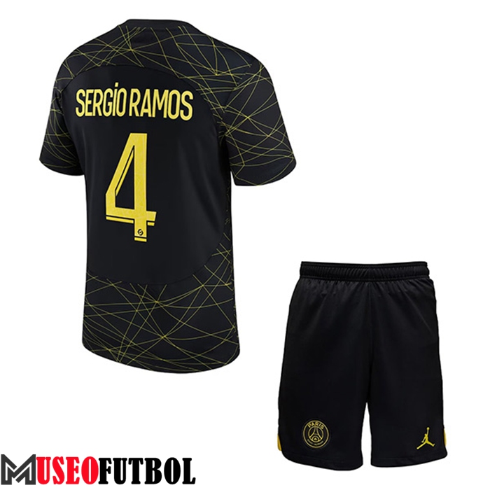 Camisetas De Futbol PSG (SERGIO RAMOS #4) Ninos Fourth 2023/2023