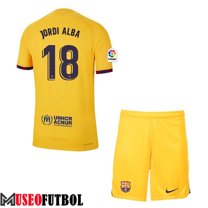 Camisetas De Futbol Barcelona (JORDI ALBA #18) Ninos Fourth 2023/2023