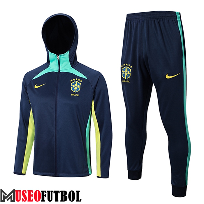 Chaqueta Con Capucha Chandal Rompevientos Chaqueta Brasil Azul marino 2023/2023