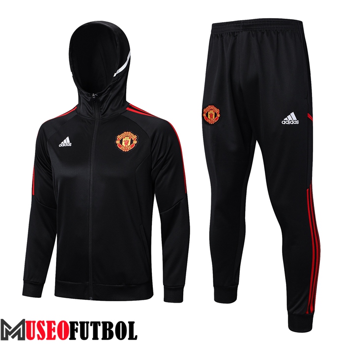 Chaqueta Con Capucha Chandal Rompevientos Chaqueta Manchester United Negro 2023/2023