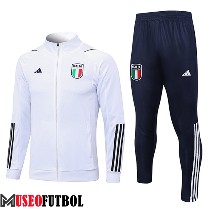 Chandal Equipos De Futbol - Chaqueta Italia Blanco 2023/2024