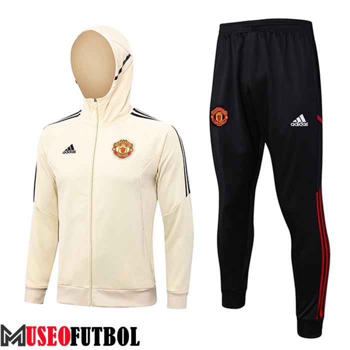 Chaqueta Con Capucha Chandal Rompevientos Chaqueta Manchester United Amarillo 2023/2024