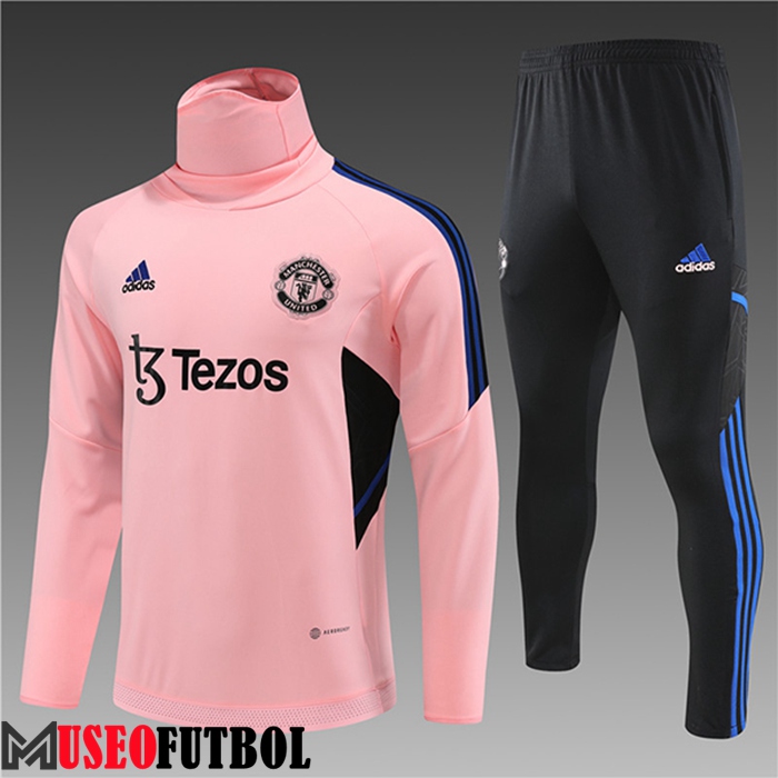 Chandal Equipos De Futbol Manchester United High Collar Ninos Rosa 2023/2023