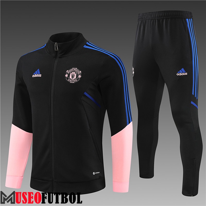 Chandal Equipos De Futbol - Chaqueta Manchester United Ninos Negro 2022/2023