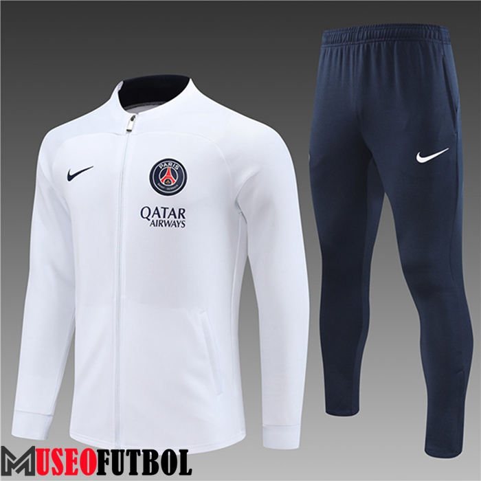 Chandal Equipos De Futbol - Chaqueta PSG Ninos Blanco 2022/2023