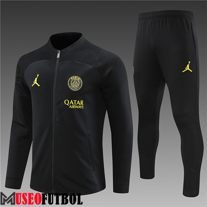 Chandal Equipos De Futbol - Chaqueta PSG Jordan Ninos Negro 2022/2023