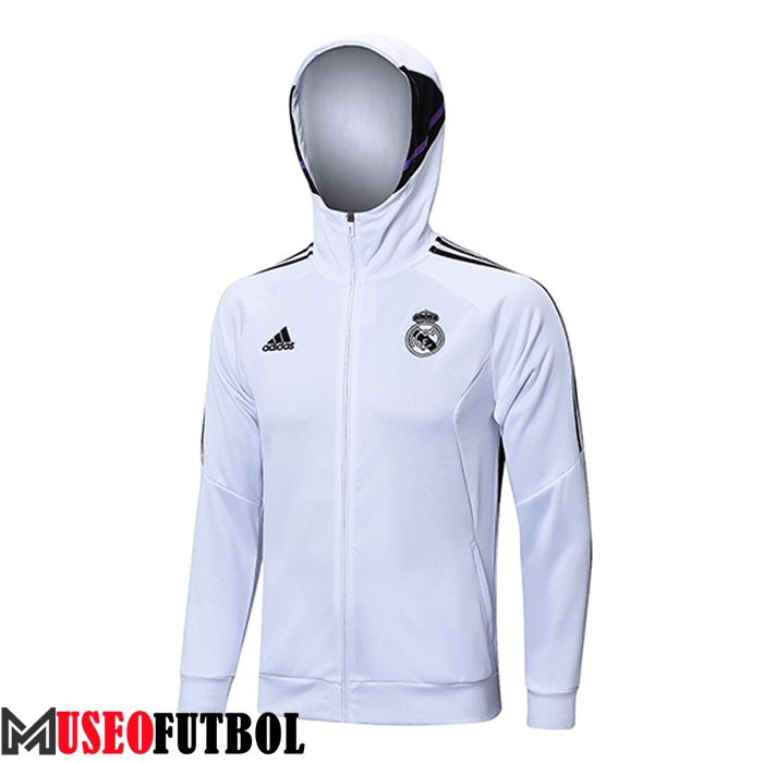 Chaqueta Con Capucha Real Madrid Blanco 2023/2023