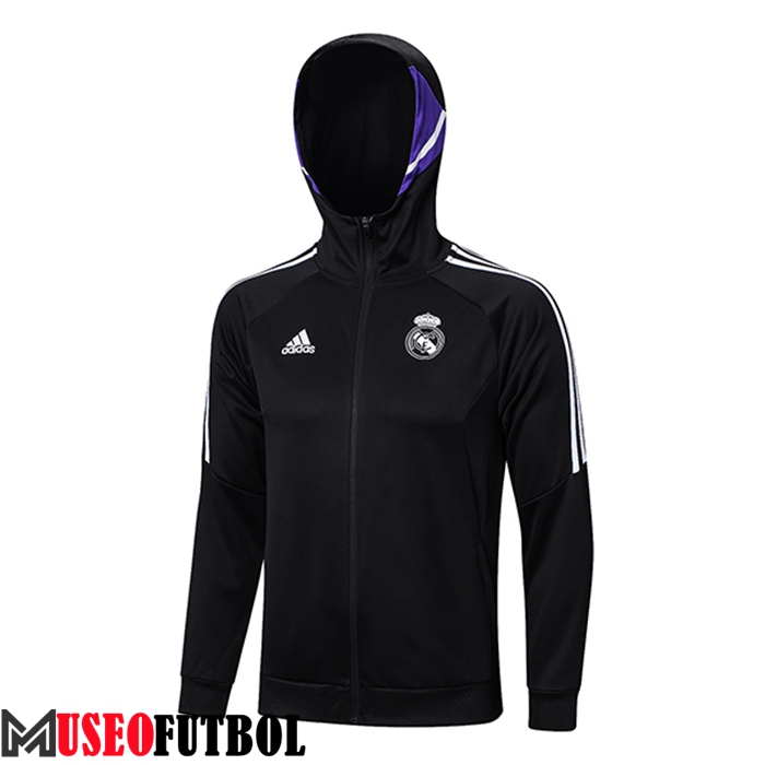 Chaqueta Con Capucha Real Madrid Negro 2023/2023