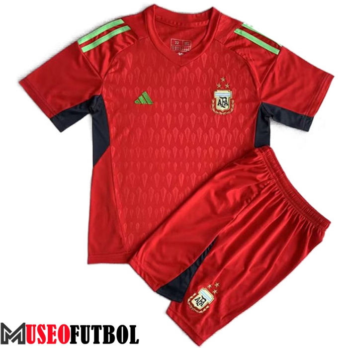 Camisetas De Futbol Argentina Ninos Portero Rojo 2023/2024