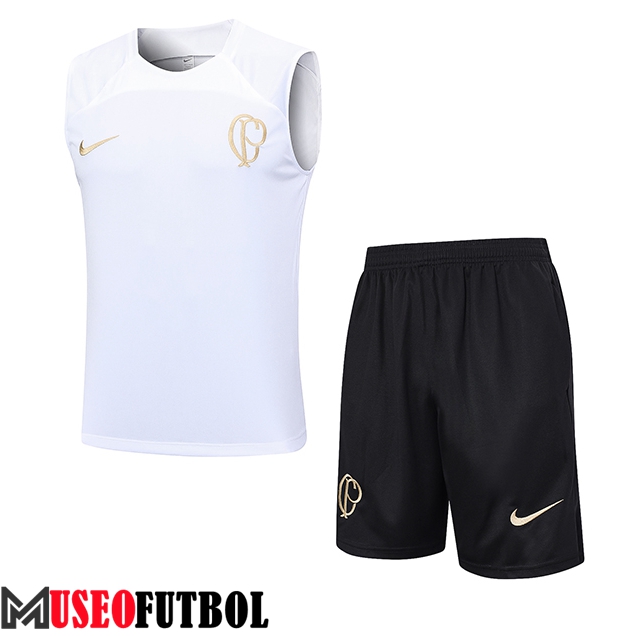 Camiseta Entrenamiento sin mangas + Cortos Corinthians Blanco 2023/2024