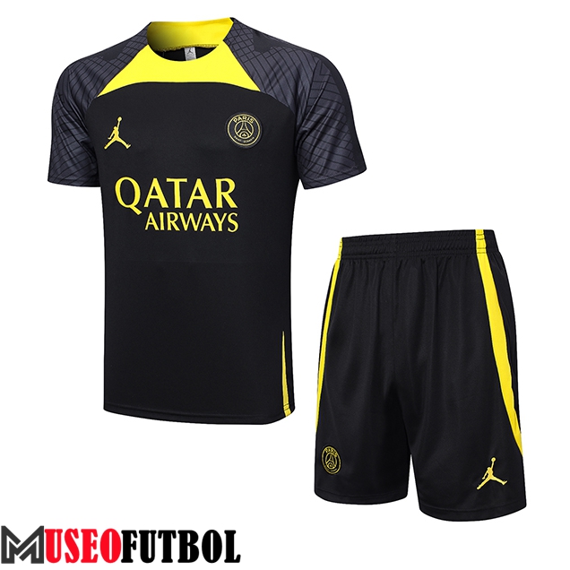 Camiseta Entrenamiento + Cortos PSG Negro 2023/2024