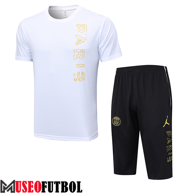 Camiseta Entrenamiento + Cortos PSG Blanco 2023/2024