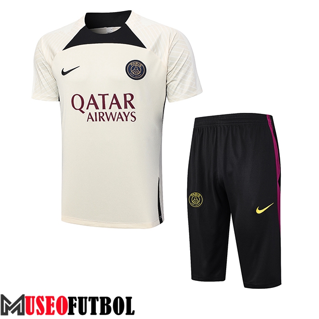 Camiseta Entrenamiento + Cortos PSG Amarillo 2023/2024