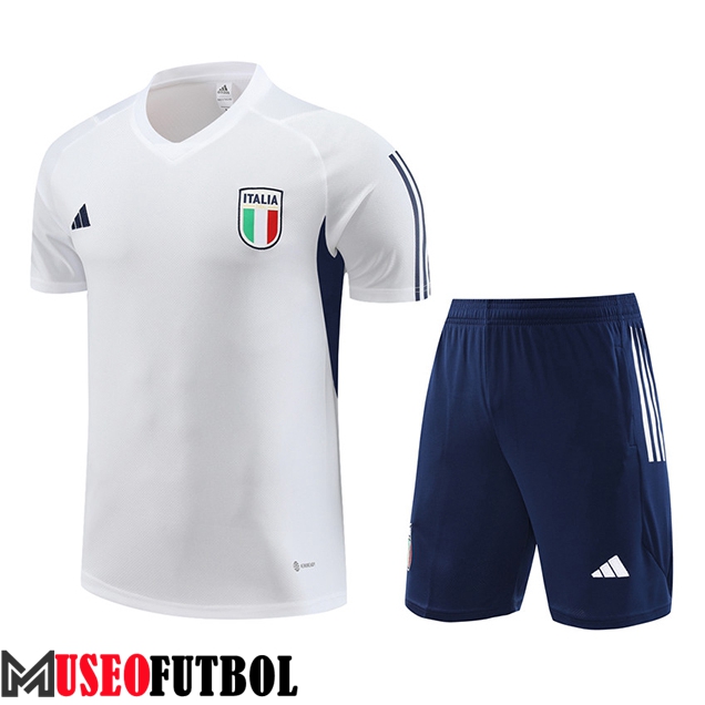 Camiseta Entrenamiento + Cortos Italia Blanco 2023/2024