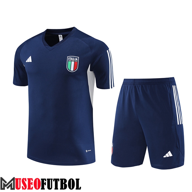 Camiseta Entrenamiento + Cortos Italia Azul marino 2023/2024