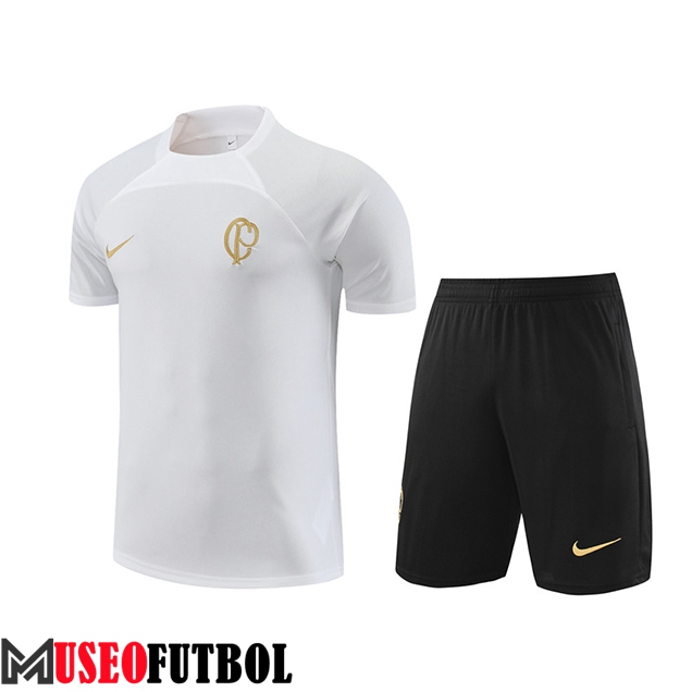 Camiseta Entrenamiento + Cortos Corinthians Blanco 2023/2024