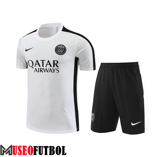 Camiseta Entrenamiento + Cortos PSG Blanco 2023/2024