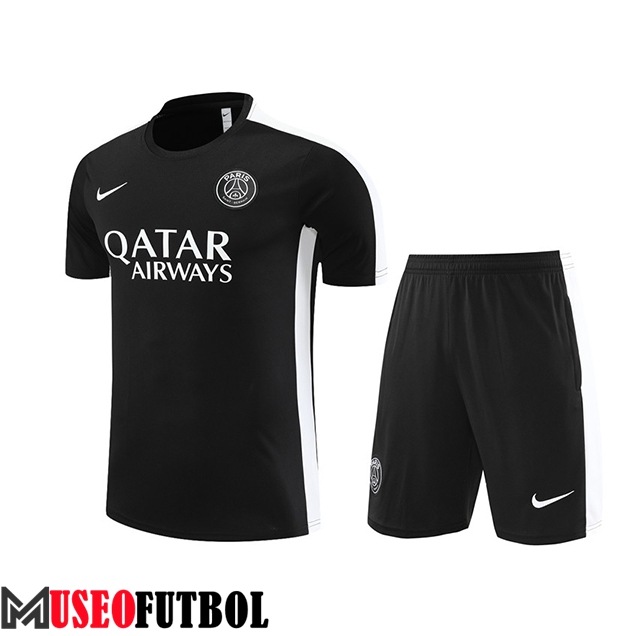 Camiseta Entrenamiento + Cortos PSG Negro 2023/2024