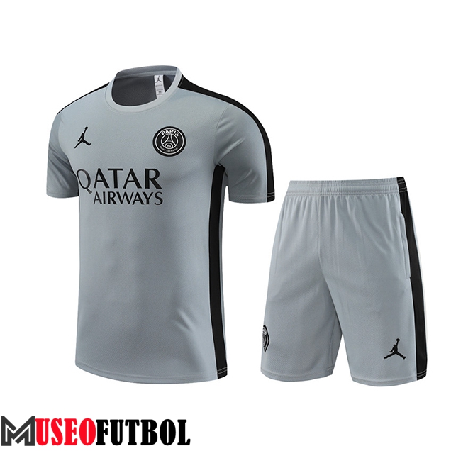 Camiseta Entrenamiento + Cortos PSG Gris 2023/2024