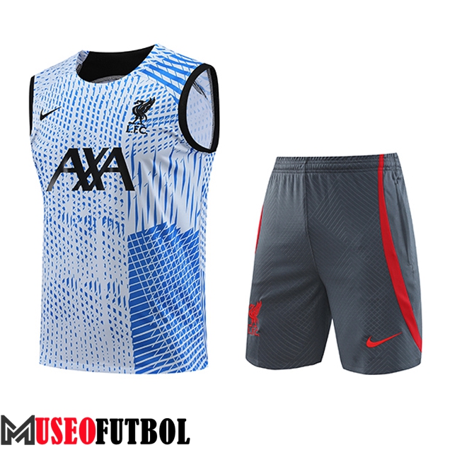 Camiseta Entrenamiento sin mangas + Cortos FC Liverpool Azul Claro 2023/2024