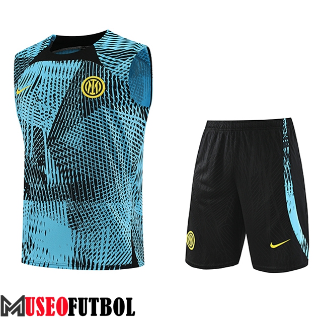 Camiseta Entrenamiento sin mangas + Cortos PSG Azul Claro 2023/2024