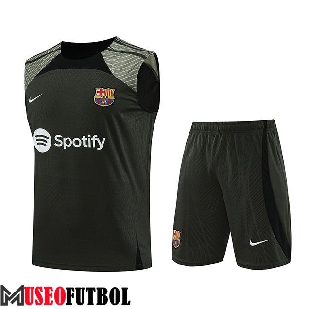 Camiseta Entrenamiento sin mangas + Cortos FC Barcelona Verde 2023/2024