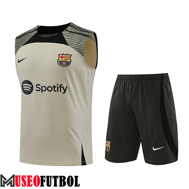 Camiseta Entrenamiento sin mangas + Cortos FC Barcelona Verde 2023/2024 -02