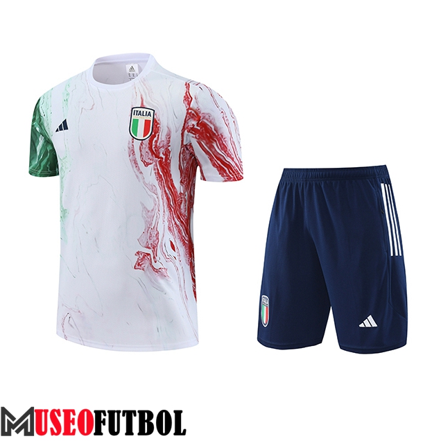 Camiseta Entrenamiento + Cortos Italia Blanco 2023/2024