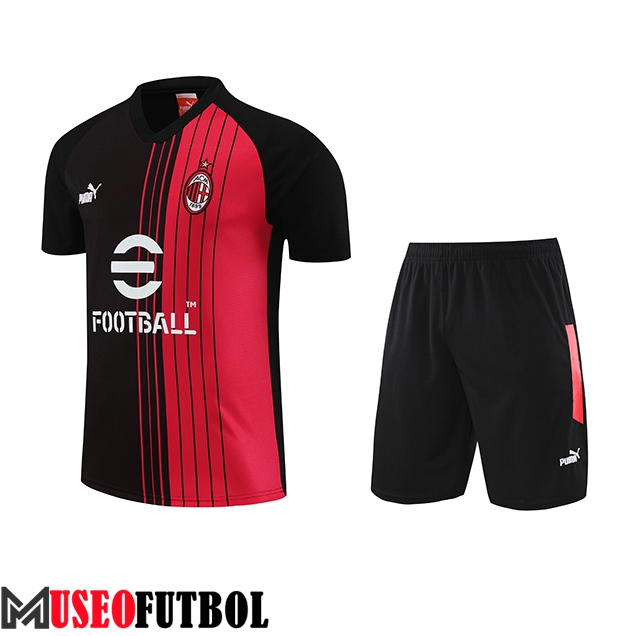 Camiseta Entrenamiento + Cortos Milan AC Blanco/Gris 2023/2024