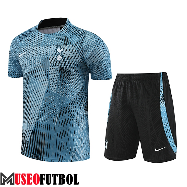 Camiseta Entrenamiento + Cortos Tottenham Hotspur Azul Claro 2023/2024