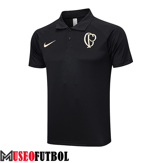 Camiseta Polo Corinthians Negro 2023/2024