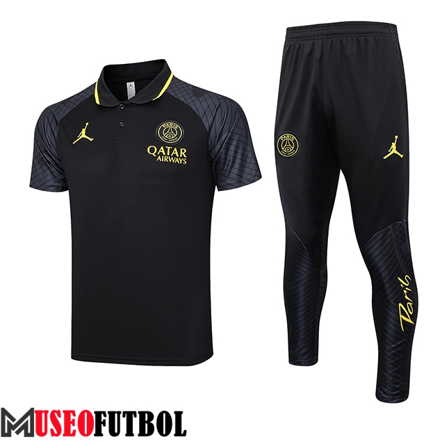 Camiseta Polo Jordan PSG Negro 2023/2024