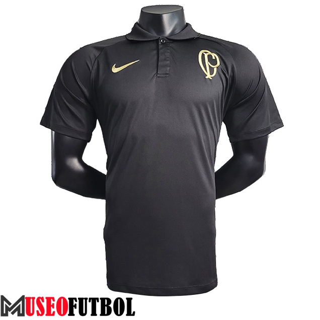 Camiseta Polo Corinthians Negro 2023/2024 -02