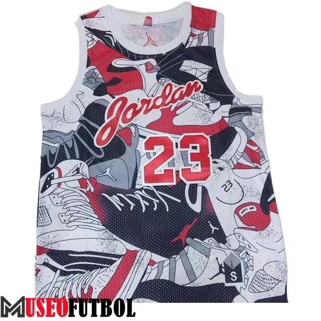 Camisetas Chicago Bulls (JORDAN #23) 2022/23 Blanco/Rojo/Negro