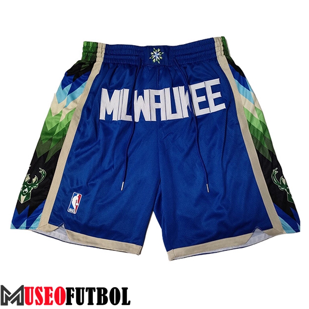 Cortos NBA Milwaukee Bucks 2023 Azul