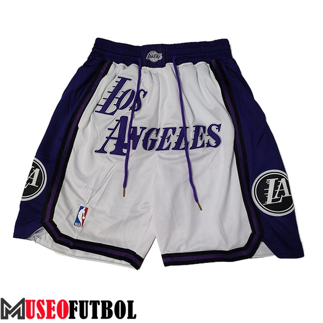 Cortos NBA Los Angeles Lakers 2023 Blanco