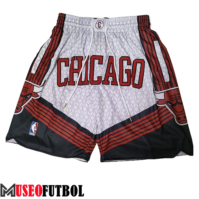 Cortos NBA Chicago Bulls 2023 Blanco