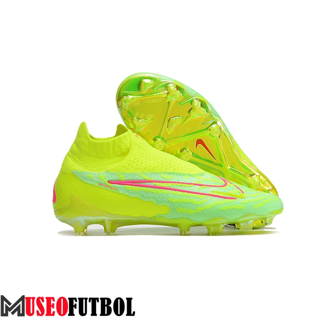 Nike Botas De Fútbol Phantom GX High Gang Elite DF Link FG Verde