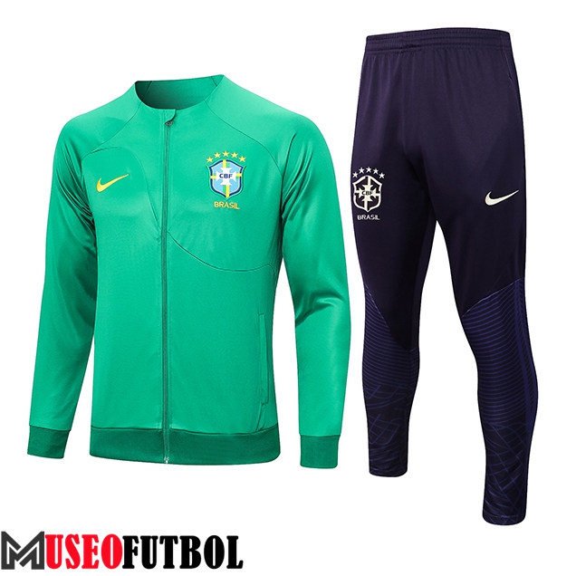 Chandal Equipos De Futbol - Chaqueta Brasil Verde 2023/2024