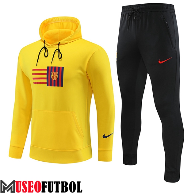 Chaqueta Con Capucha Chandal FC Barcelona Amarillo 2023/2024