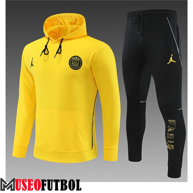 Chaqueta Con Capucha Chandal Jordan PSG Ninos Amarillo 2023/2024