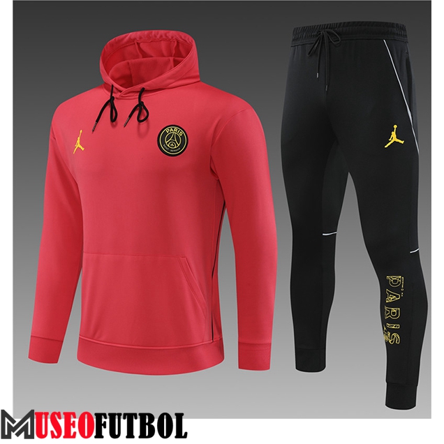 Chaqueta Con Capucha Chandal Jordan PSG Ninos Rojo 2023/2024