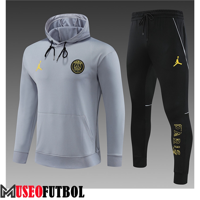 Chaqueta Con Capucha Chandal Jordan PSG Ninos Gris 2023/2024