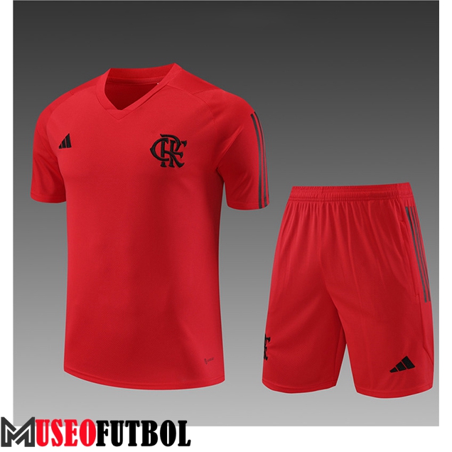 Camiseta Entrenamiento + Cortos Flamenco Ninos Rojo 2023/2024