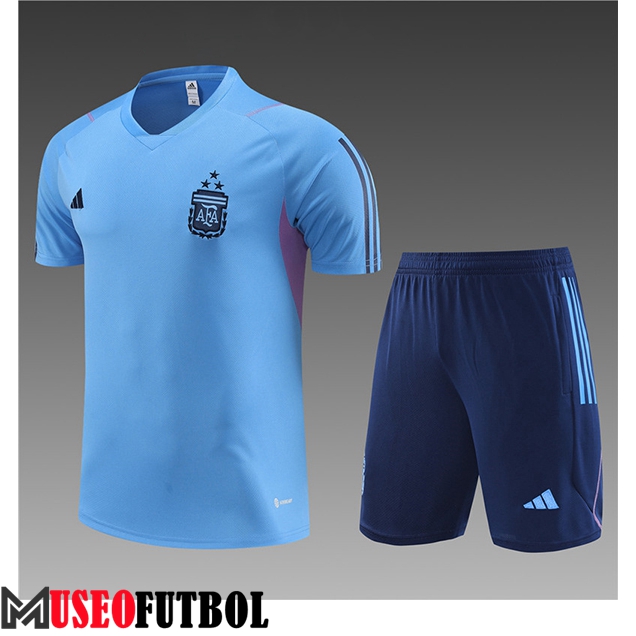 Camiseta Entrenamiento + Cortos Argentinae Ninos Azul Claro 2023/2024